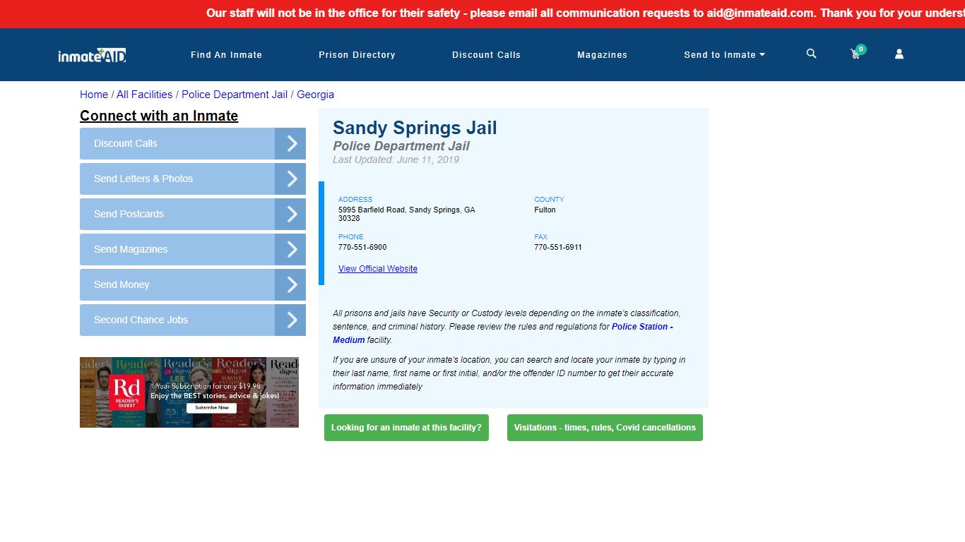 Sandy Springs Jail & Inmate Search - Sandy Springs, GA